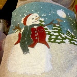 Pottery barn snowman pillow cover